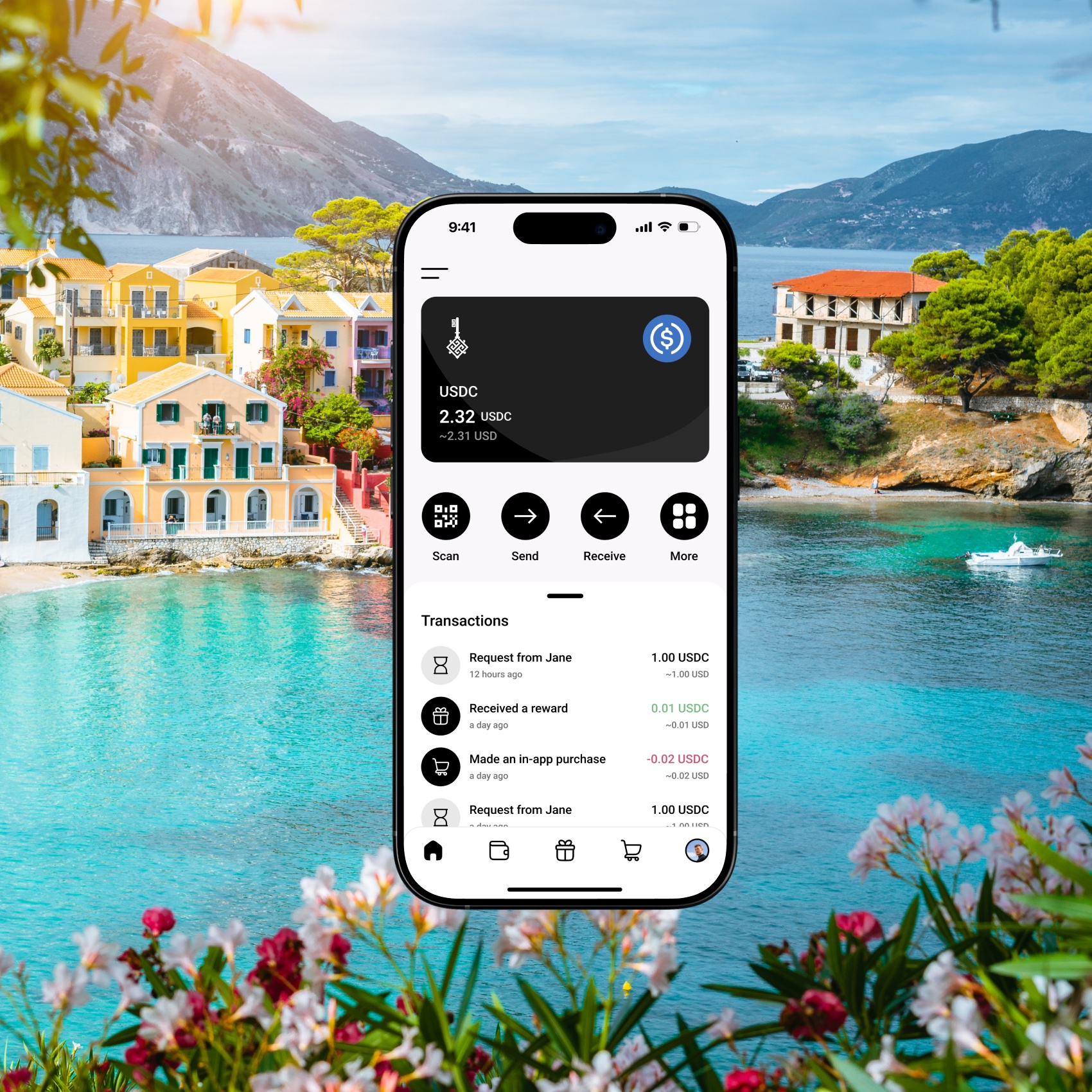MXI Global Money Account - Digital banking interface showing global money transfers and account management